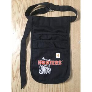 B86 #4 Hooters Girl Worn Rare Vintage Uniform Black Money Pouch w/Hootie the Owl